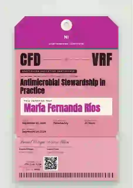 Luggage Tag Magenta No String continuing education certificate template