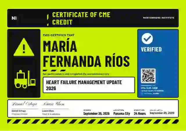 Hazard Sign Hi-Vis Lime No Top Stripe healthcare and cme certificate template