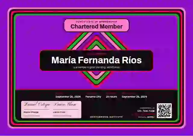 Mola Panel Raspberry No Wings membership certificate template