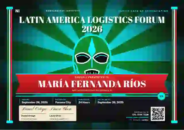 Lucha Libre Meadow Wide Rays conference speaker certificate template
