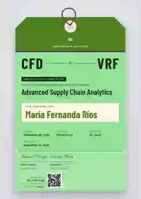 Luggage Tag Fern No Barcode course completion certificate template