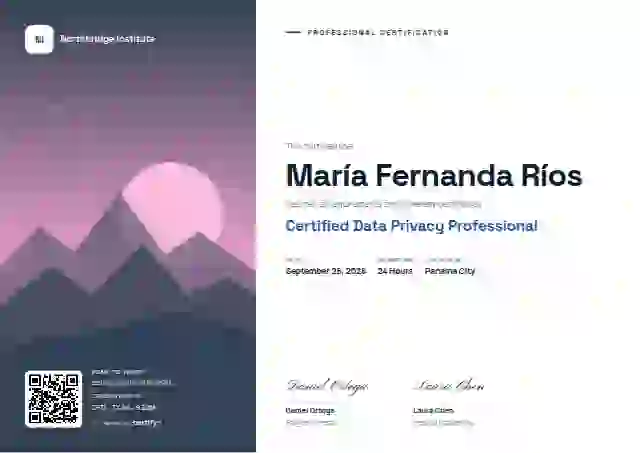 Duotone Slate professional certification certificate template
