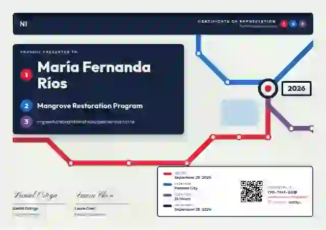 Metro Map Scarlet volunteer appreciation certificate template