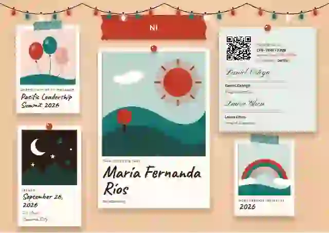 Polaroid Wall Vermilion event attendance certificate template