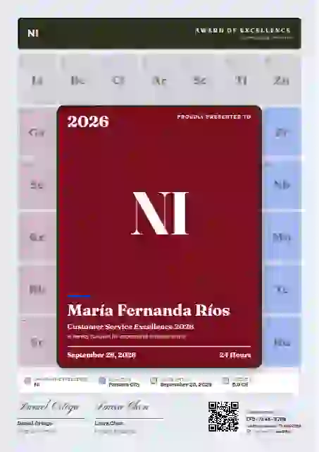 Periodic Tile Ruby awards and achievement certificate template