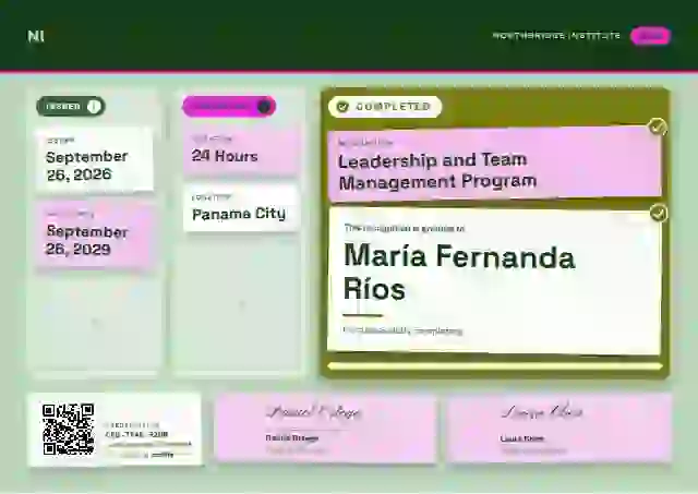 Plantilla de certificado Kanban Board Lime de latinoamérica