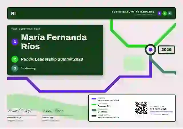 Plantilla de certificado Metro Map Violet de asistencia a eventos