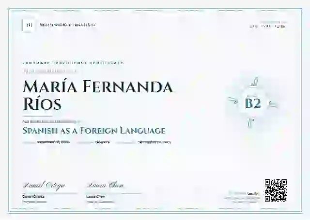 Plantilla de certificado Guilloche Teal de dominio de idiomas