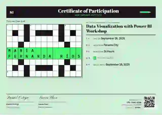 Crossword Fuchsia webinar and workshop certificate template