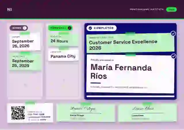 Kanban Board Ultramarine awards and achievement certificate template