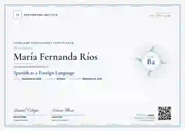 Guilloche Graphite language proficiency certificate template