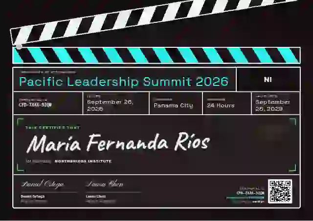 Plantilla de certificado Clapperboard Lagoon de asistencia a eventos