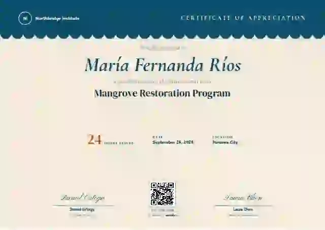 Plantilla de certificado Harbor de reconocimiento a voluntarios