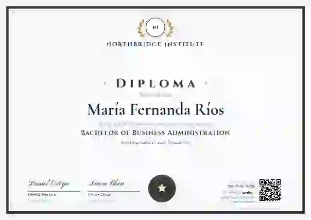 Plantilla de certificado Academic Crest Graphite de diploma académico