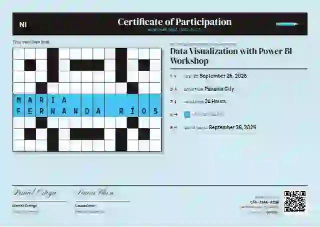 Crossword Vermilion webinar and workshop certificate template