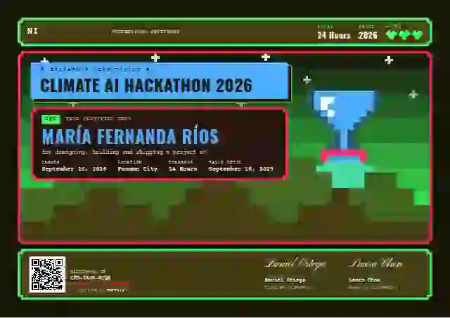 Pixel Arcade Azure hackathon certificate template