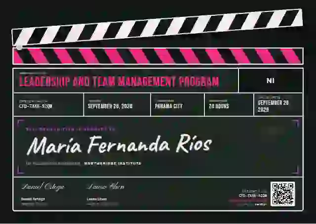 Plantilla de certificado Clapperboard Raspberry de latinoamérica