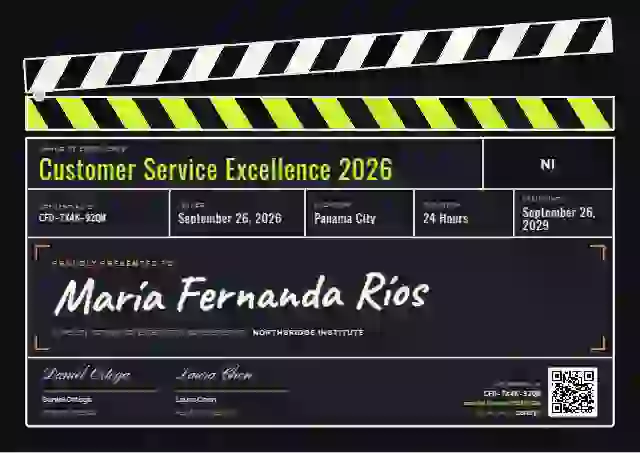 Plantilla de certificado Clapperboard Lime de premios y logros