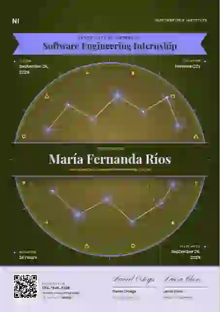 Constellation Chart Ultramarine internship certificate template