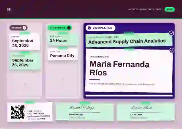 Kanban Board Violet course completion certificate template