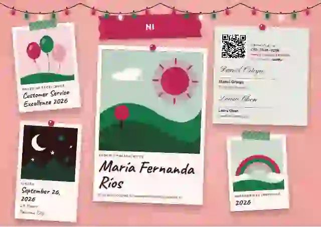 Polaroid Wall Ruby awards and achievement certificate template