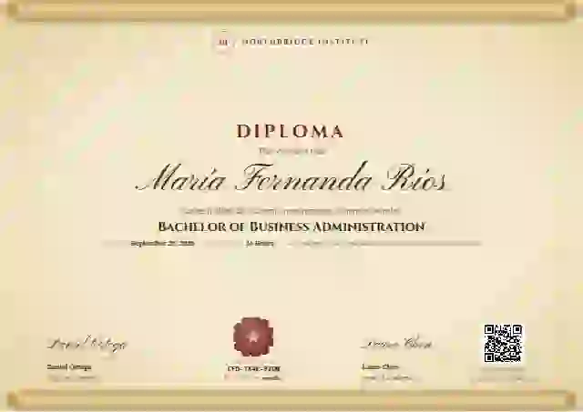 Plantilla de certificado Scroll Parchment de diploma académico