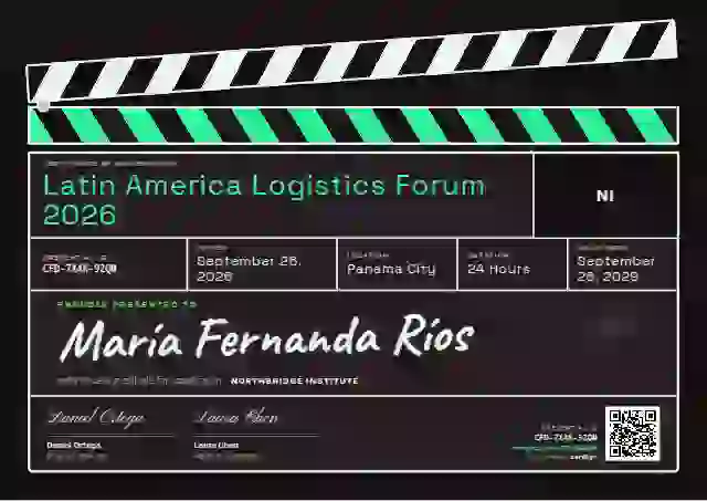 Plantilla de certificado Clapperboard Jade No Corner Marks de ponente de conferencia