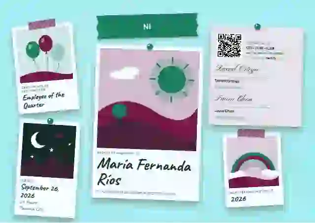 Plantilla de certificado Polaroid Wall Seafoam No String Lights de reconocimiento a colaboradores
