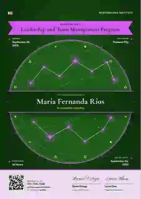 Constellation Chart Orchid Flat Disc latin america certificate template