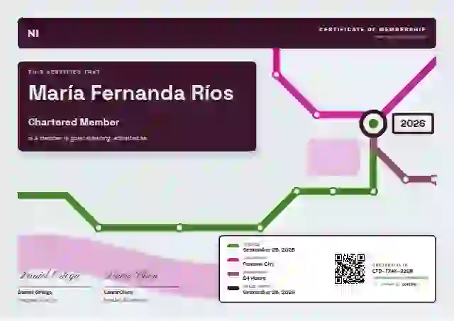 Metro Map Fern No Route Pills membership certificate template