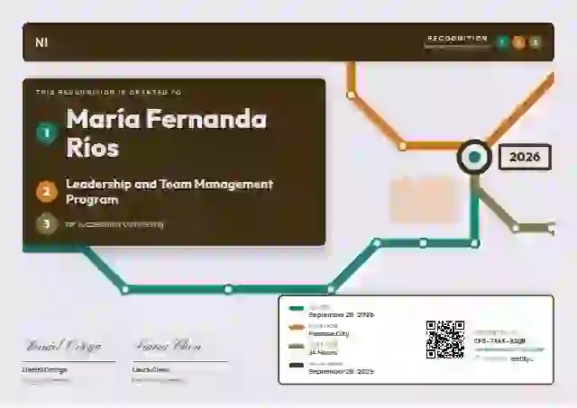 Metro Map Seafoam No River latin america certificate template