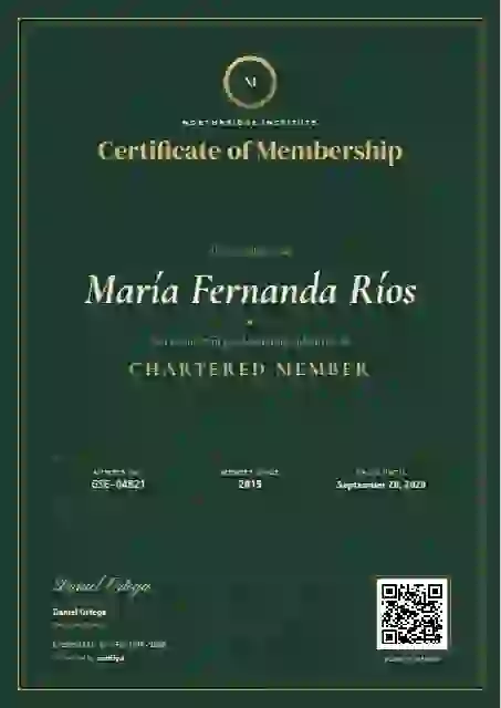 Plantilla de certificado Guild de membresía