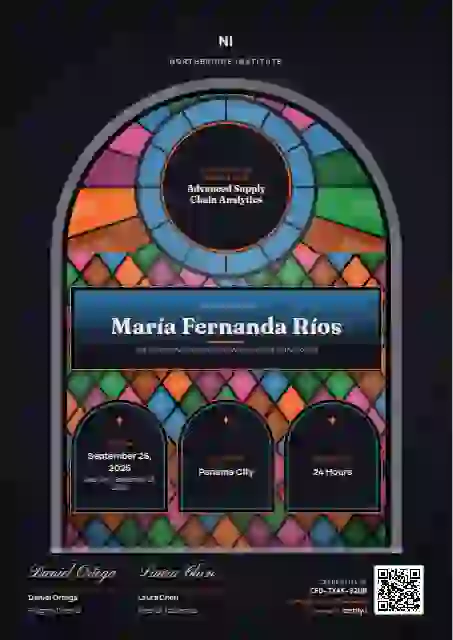 Stained Glass Raspberry Plain Rose course completion certificate template