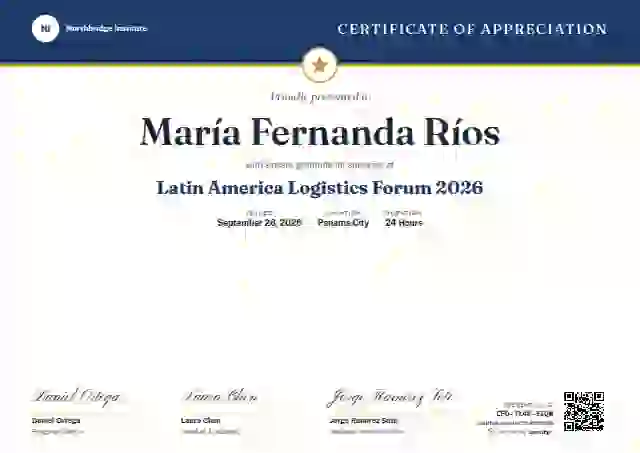 Triple Signature conference speaker certificate template