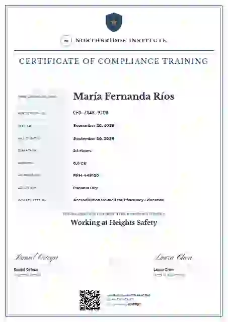Civic Ledger compliance and safety certificate template
