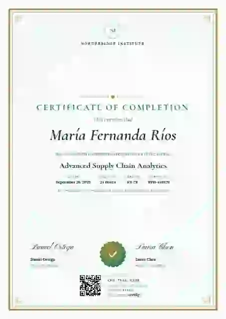 Portrait Classic Emerald course completion certificate template
