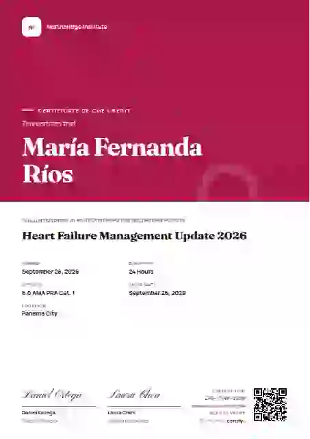 Portrait Modern Rose healthcare and cme certificate template