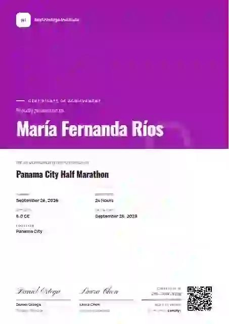 Portrait Modern Plum Flat sports certificate template