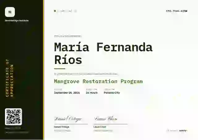Vertical Sidebar Olive volunteer appreciation certificate template