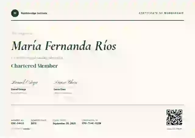 Quarry membership certificate template