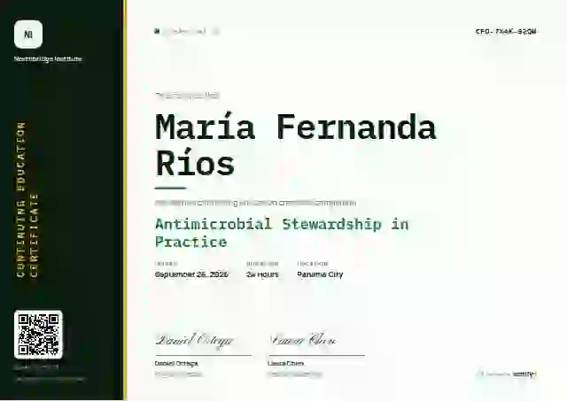 Vertical Sidebar Forest continuing education certificate template