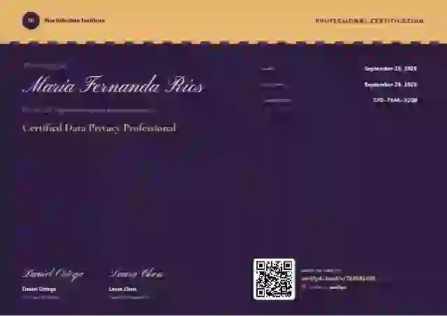 Lantern professional certification certificate template