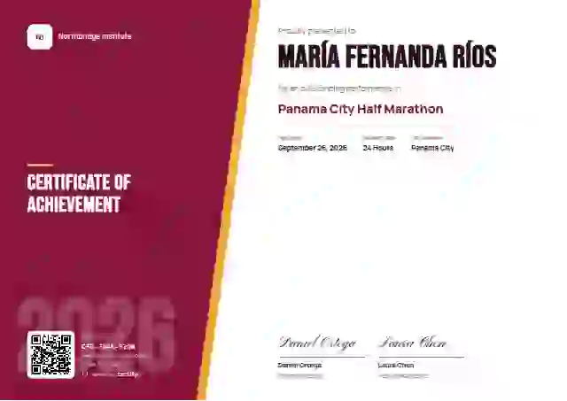 Split Panel Rose sports certificate template