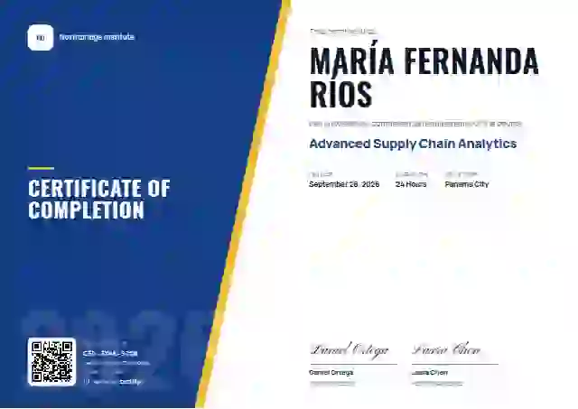 Split Panel Cobalt course completion certificate template