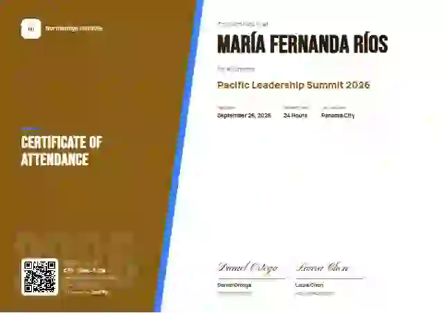 Split Panel Saffron event attendance certificate template