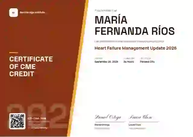 Split Panel Terracotta Bold Year healthcare and cme certificate template