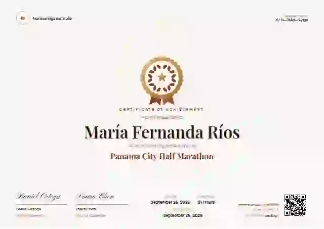 Medallion Terracotta sports certificate template