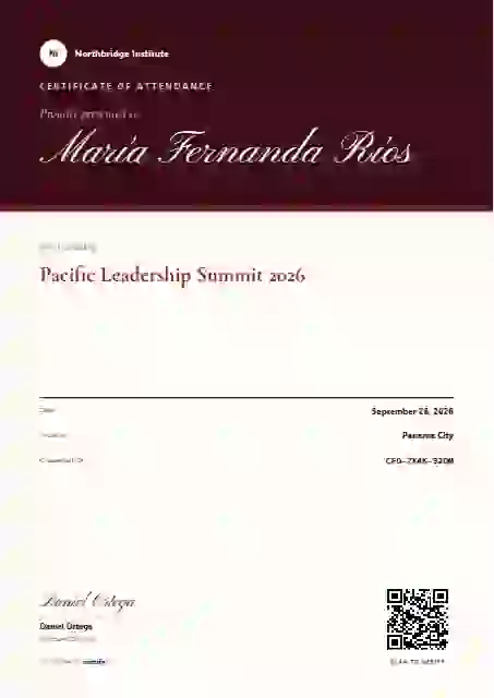 Summit event attendance certificate template