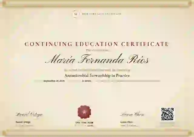 Scroll Parchment Cream continuing education certificate template
