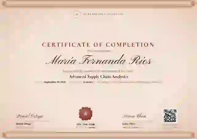 Scroll Parchment Peach course completion certificate template
